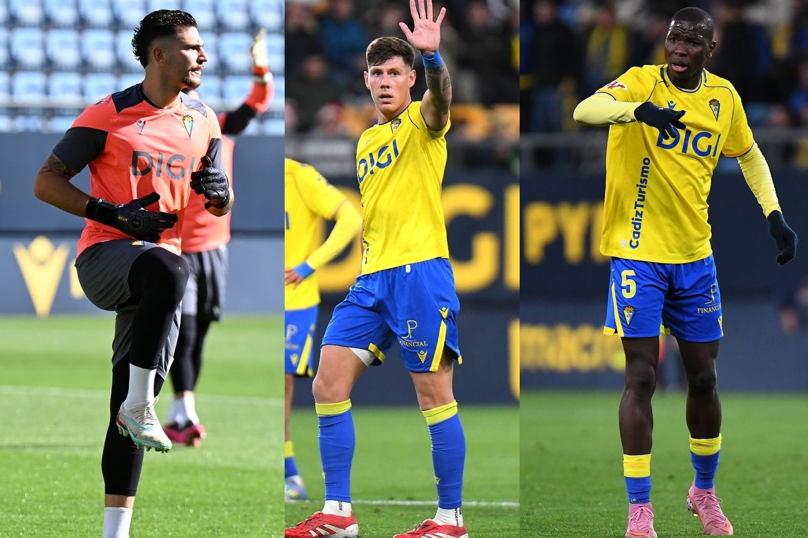 Víctor Aznar, Iker Recio y Moussa Diakité.