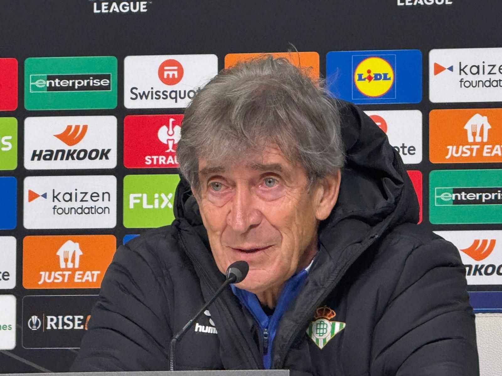 Manuel Pellegrini, en la previa del choque ante el Feyenoord.