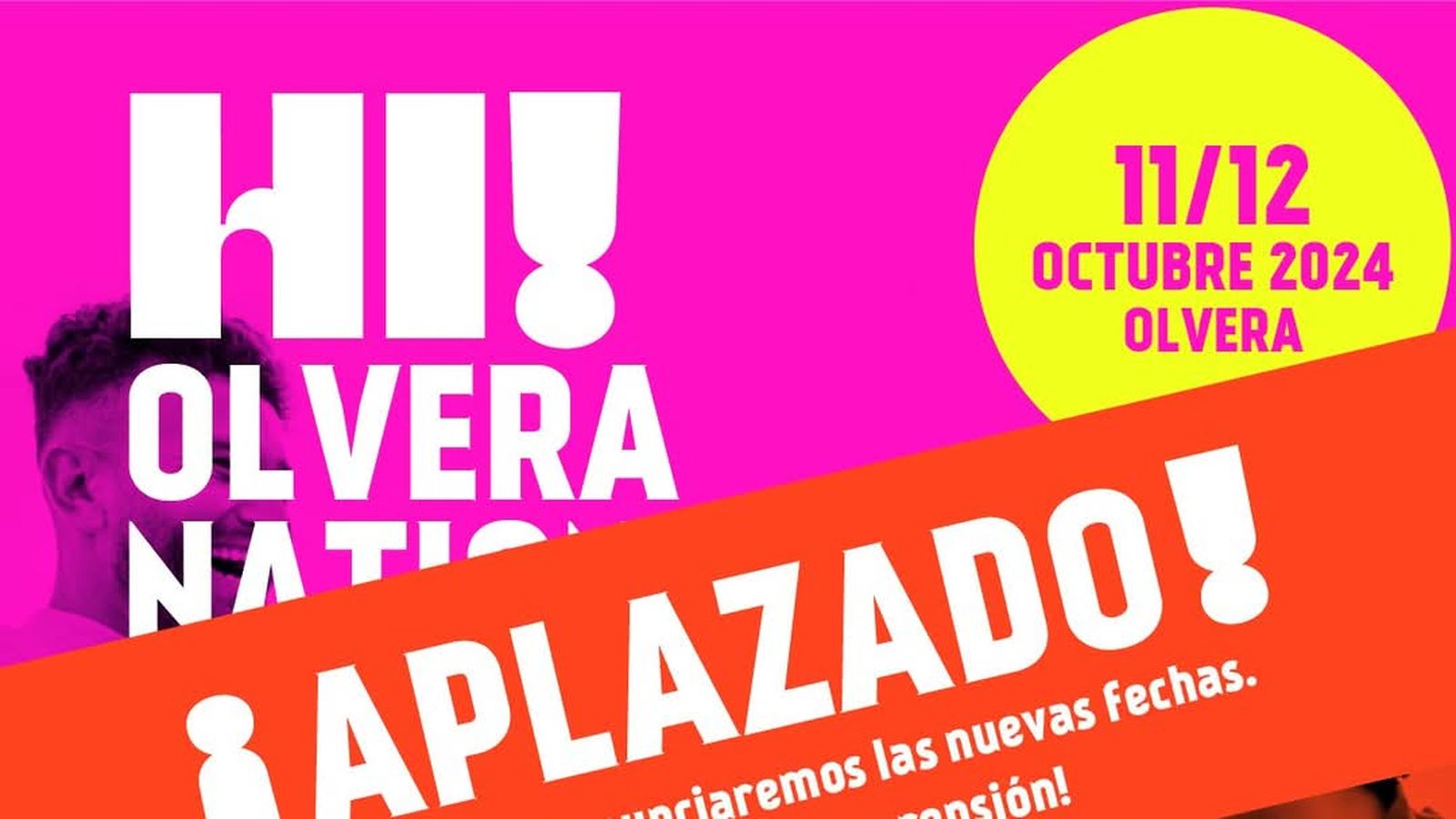 El cartel del festival aplazado en Olvera