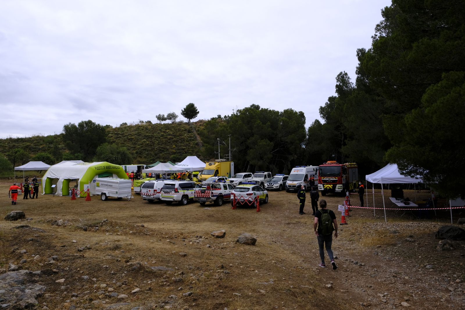 Fotogalería simulacro incendio forestal. Parque periurbano de Castala. Berja (Almería)