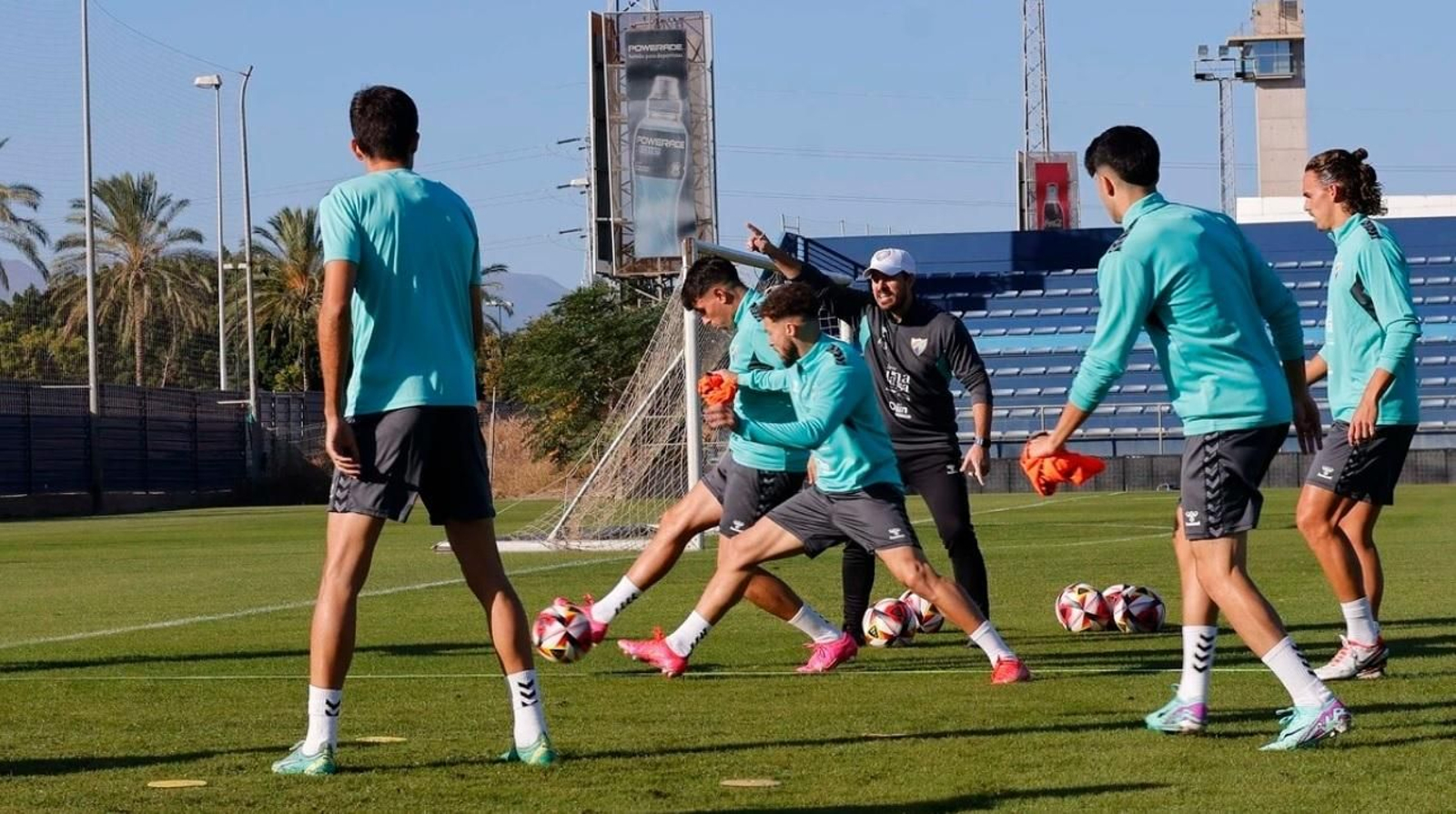 Entrenamiento del Málaga CF.