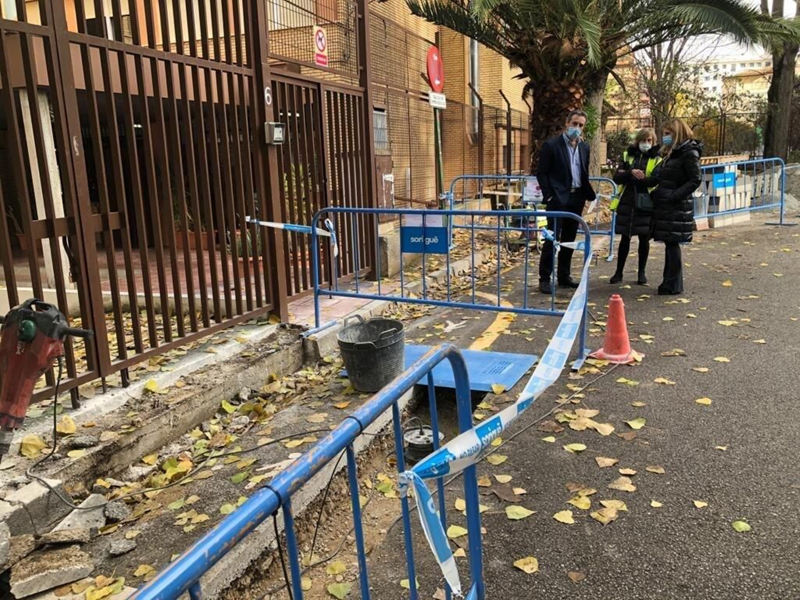 Obra junto al CEIP García Lorca de Granada.