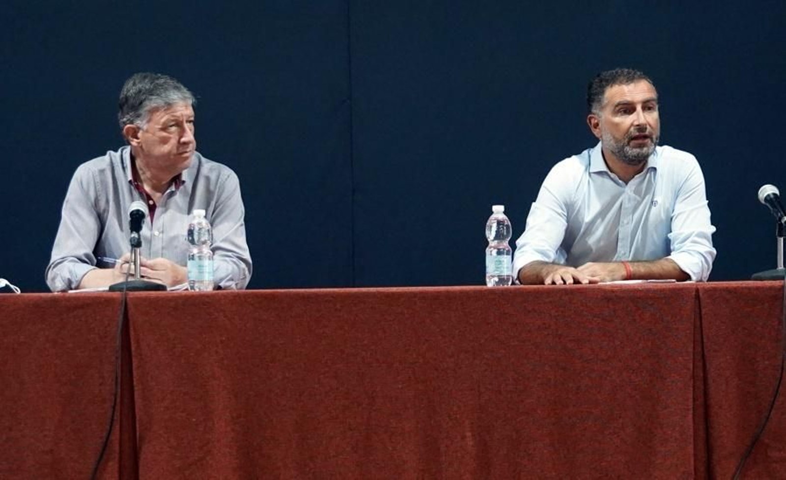 Carmelo Romero y Gustavo Cuéllar, alcaldes de Palos y Moguer.