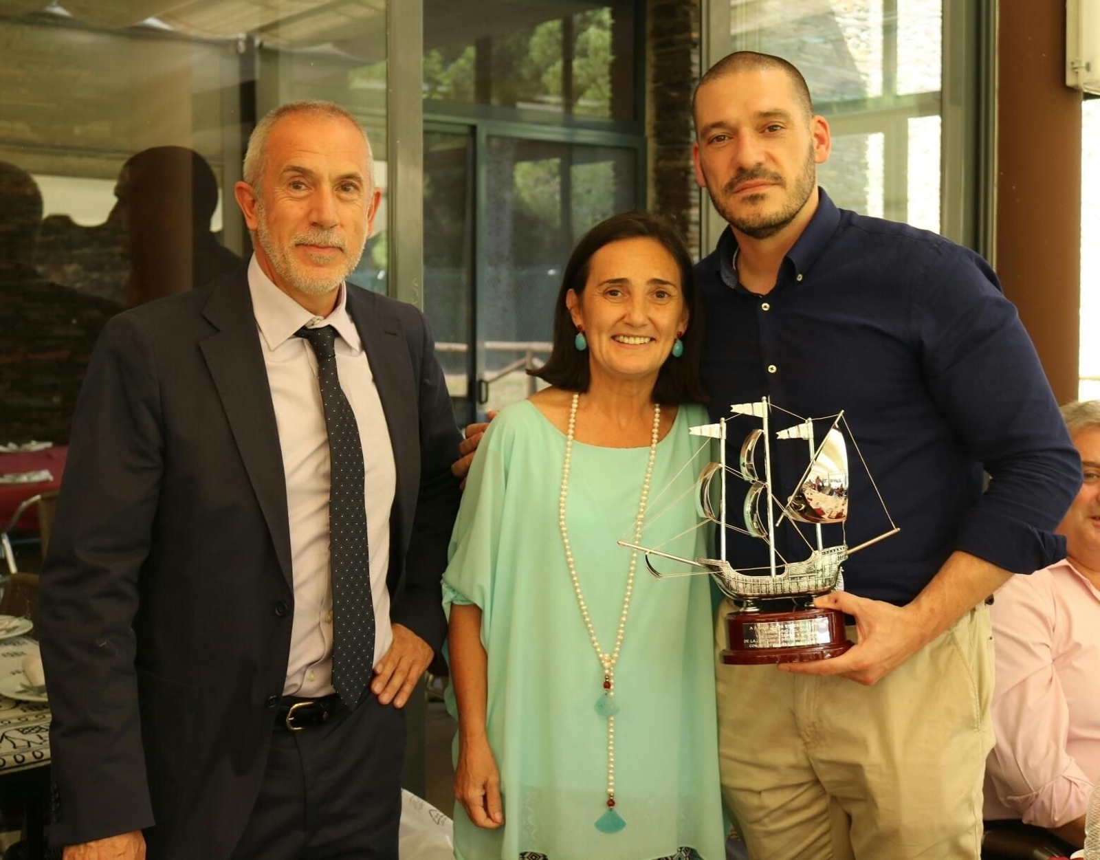 Florentino Marín, María Asunción Grávalos y Luis Esteban, ayer.