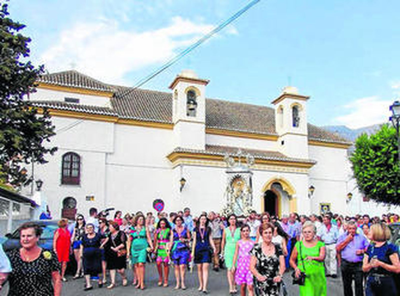 Imagen de la bajada de la Virgen de Gádor el pasado domingo.