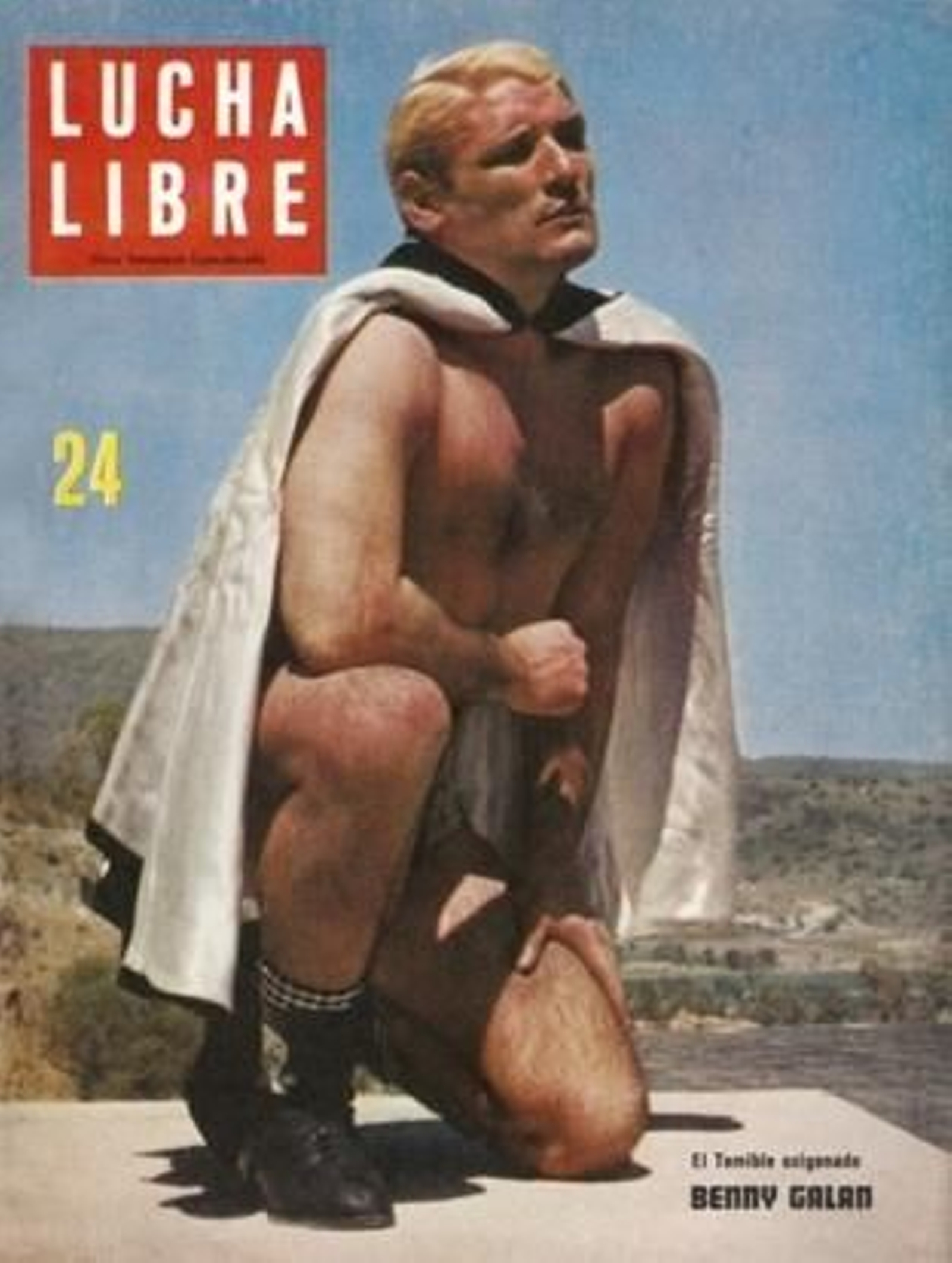 Benny Galant, el 'Temible Oxigenado', en la portada de la revista 'Lucha libre'.