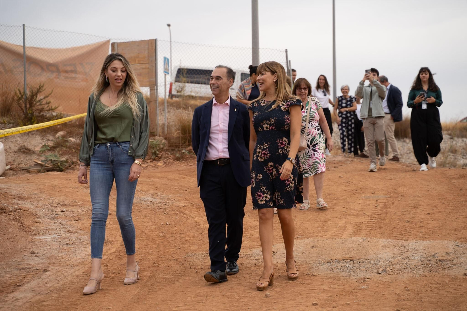 La visita institucional a los trabajos.