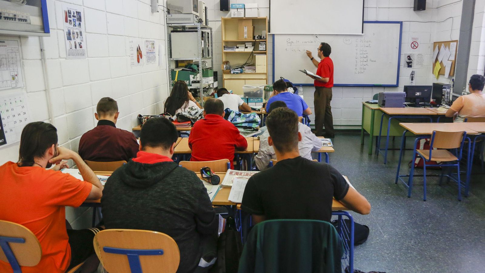Clase teórica en una FP.