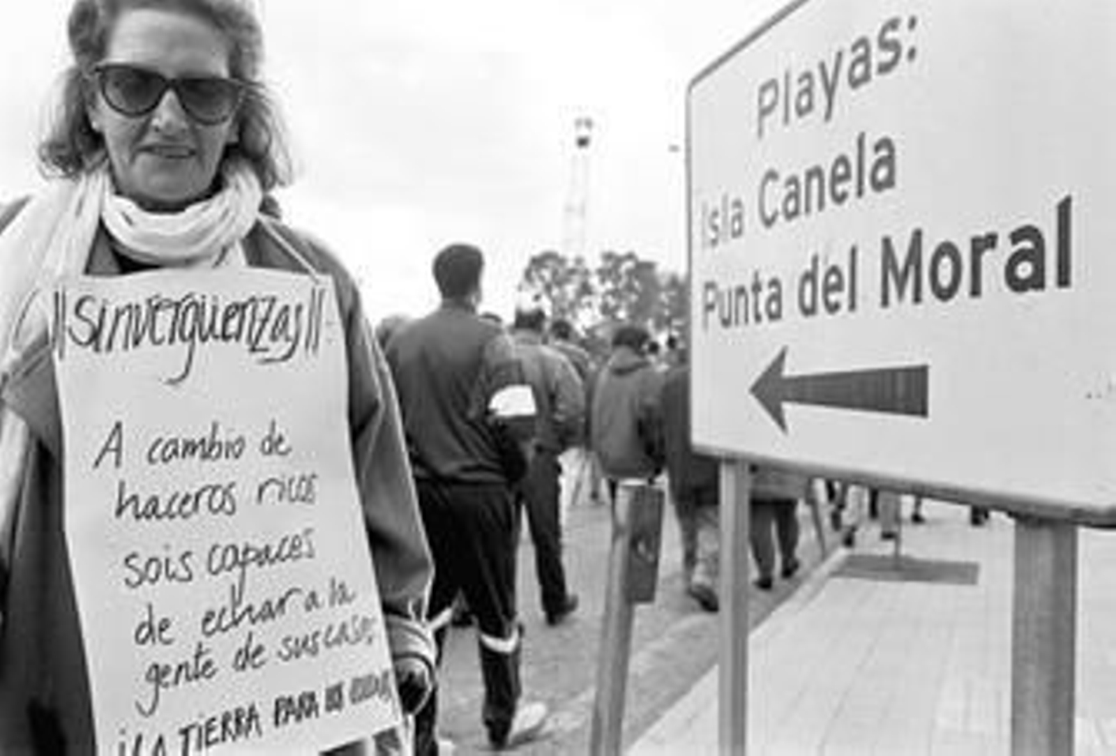 Protesta de los colonos en enero de 1998.
