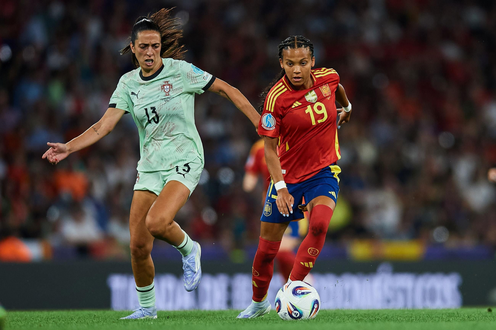 Las fotos del España - Portugal en la Eurocopa femenina