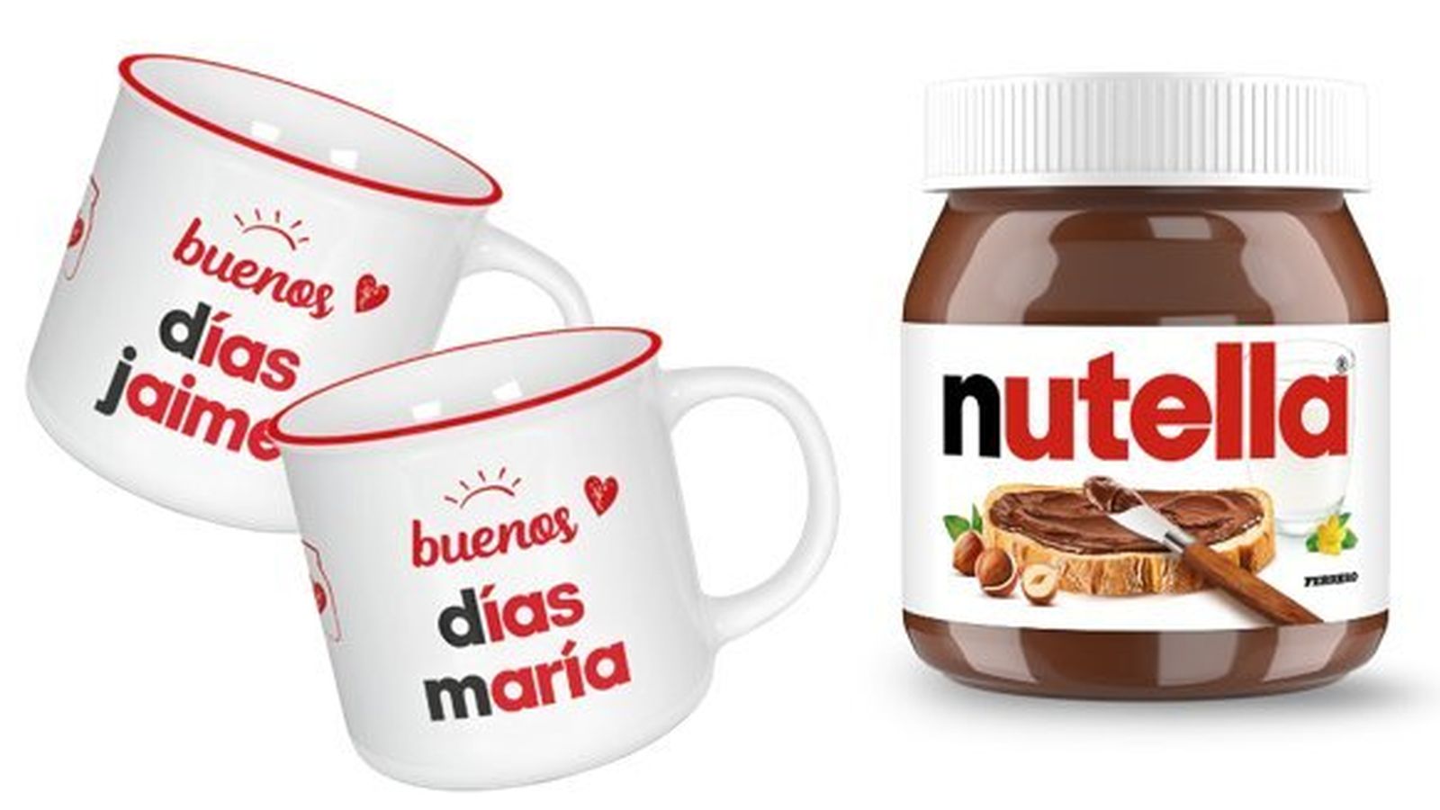 Tazas personalizadas para disfrutar al máximo de Nutella.