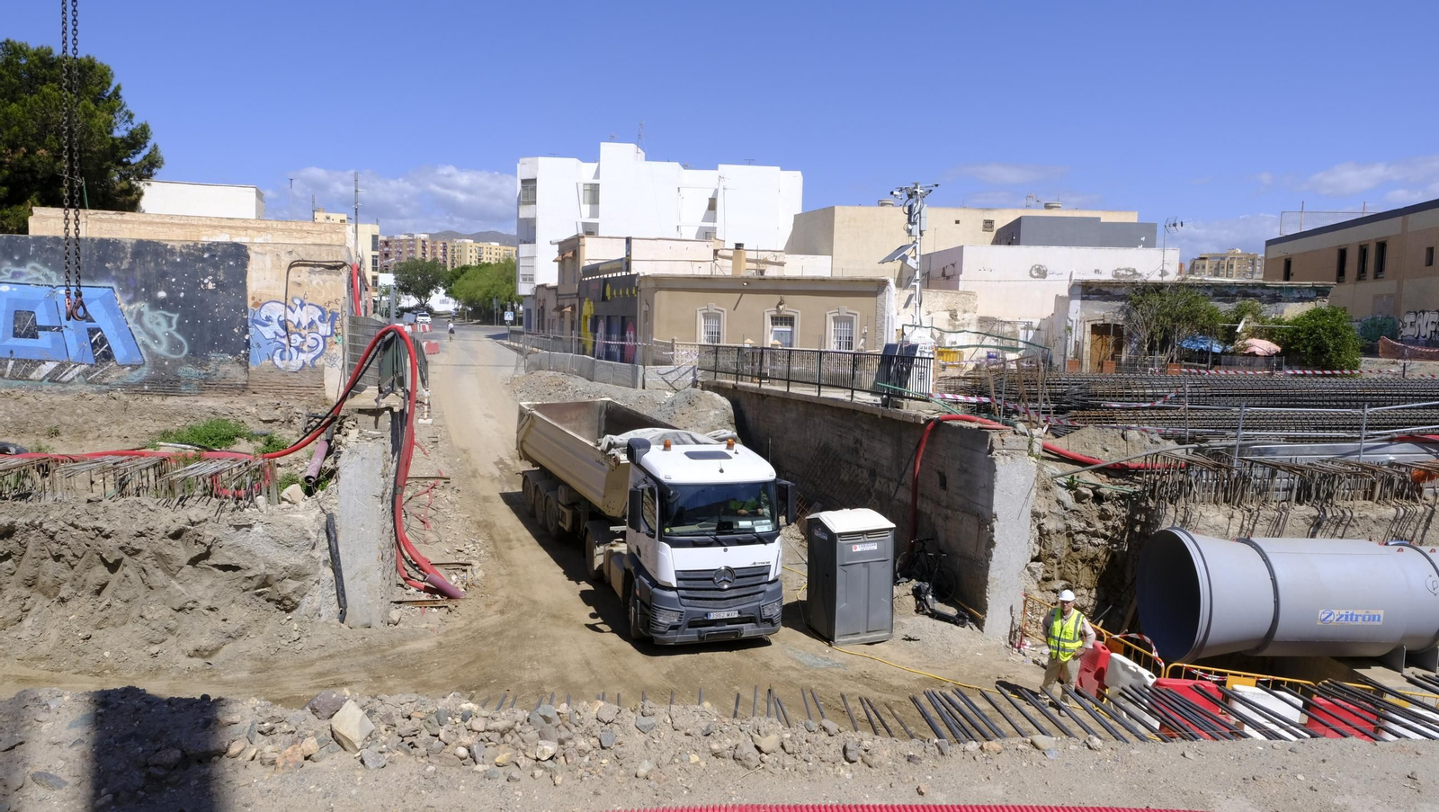 Las obras del soterramiento en Almería, en imágenes