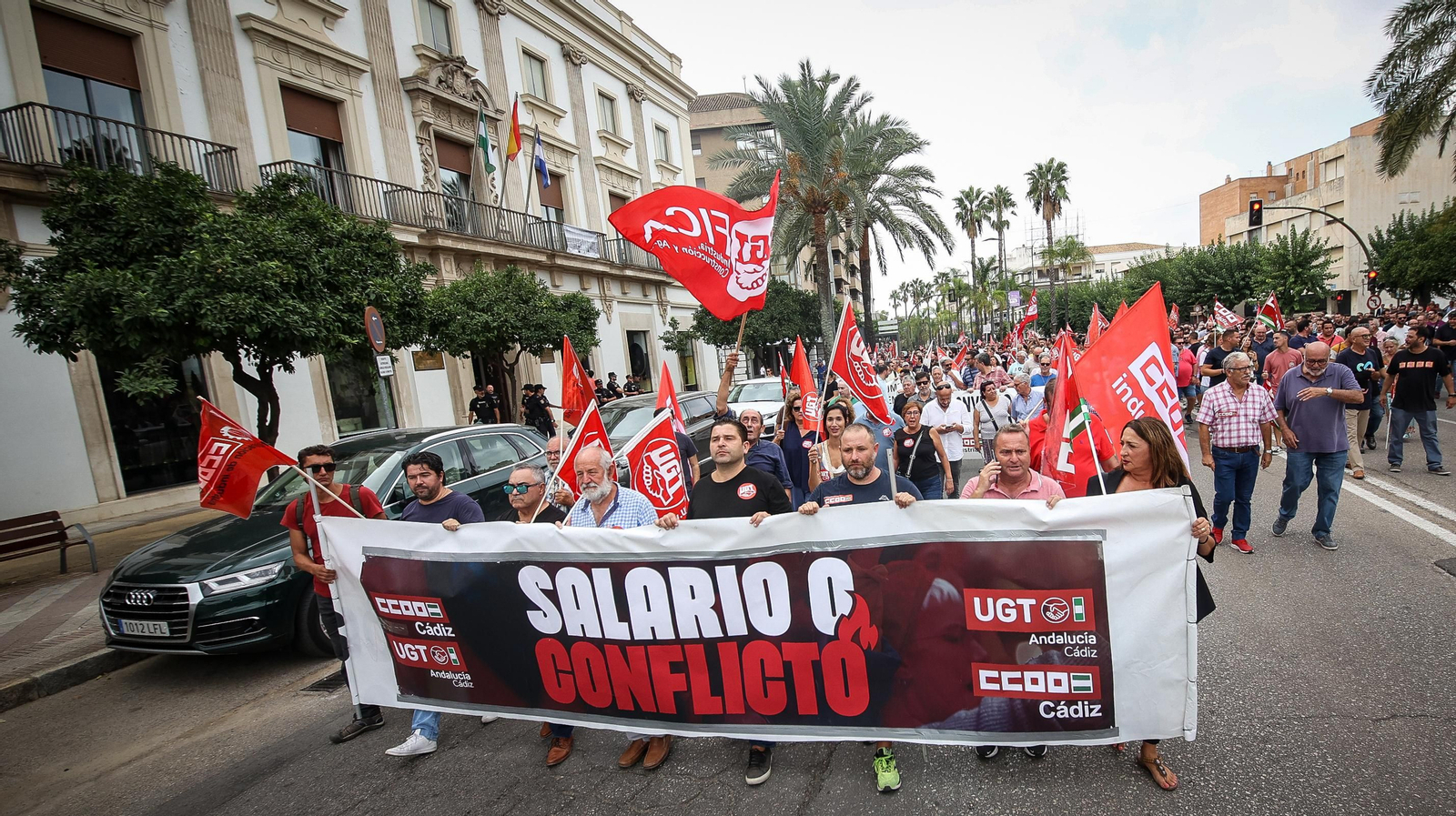 Manifestación de trabajadores de la Vid para pedir un convenio digno