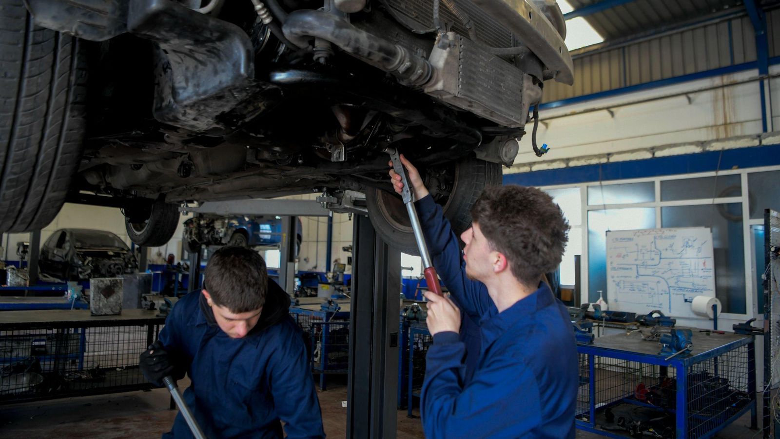 Imagen de una clase de la FP de Mecánica