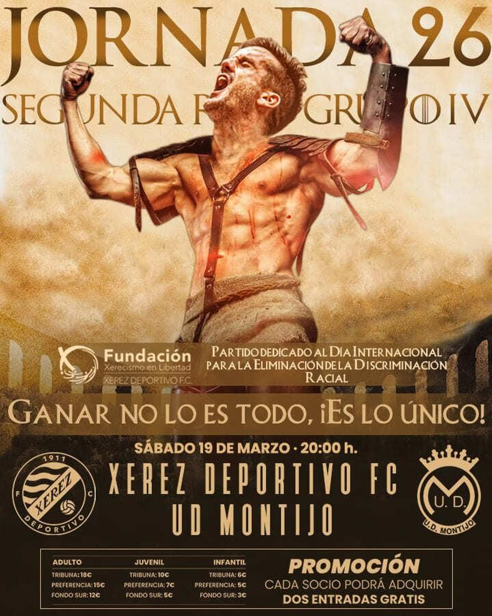 Cartel del partido.