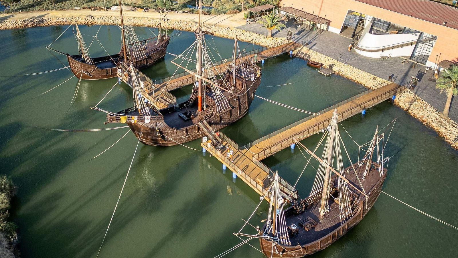 Muelle de las Carabelas, en La Rábida.