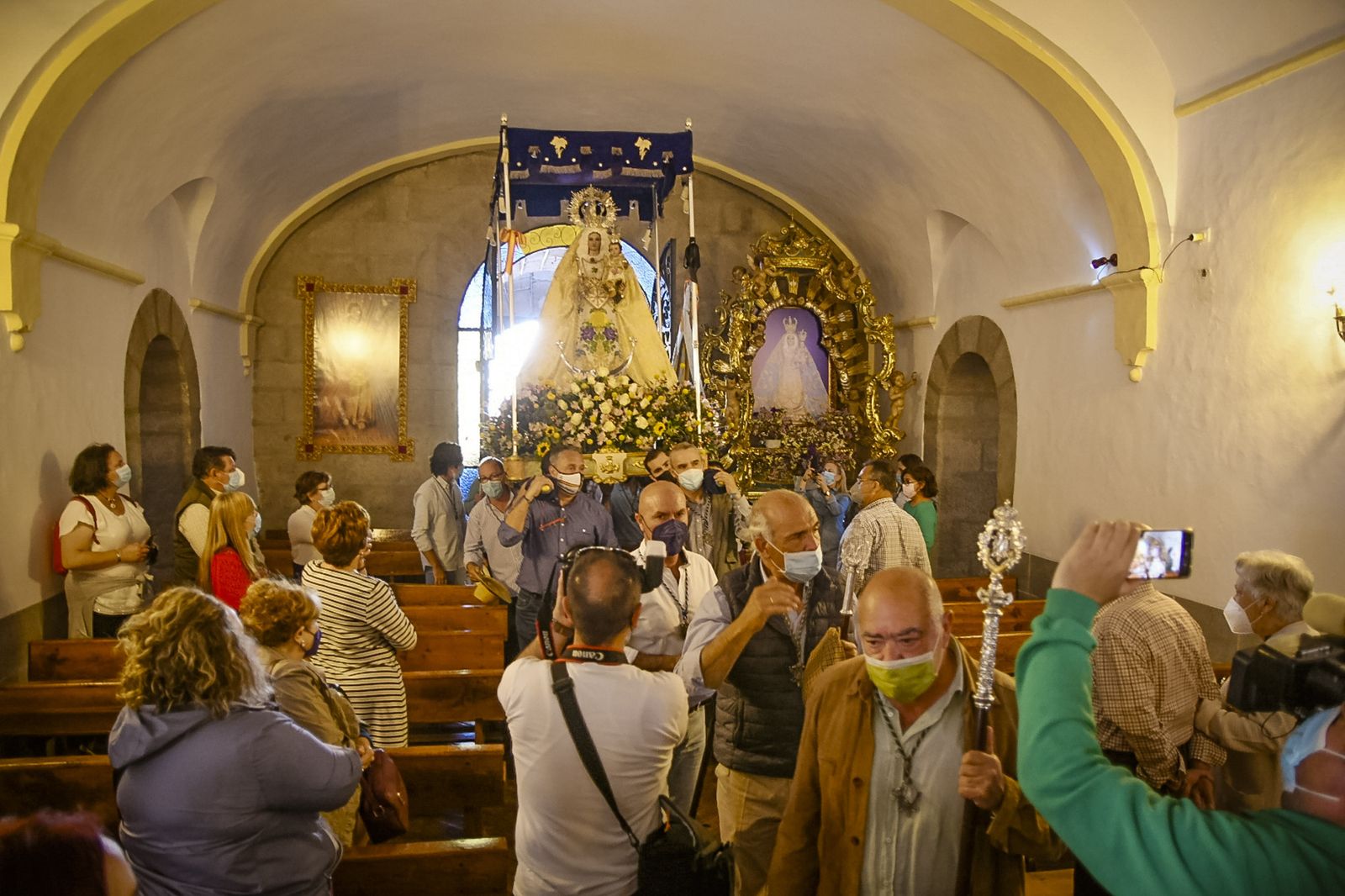 La llegada de la Virgen de Luna a Villanueva de Córdoba, en fotografías