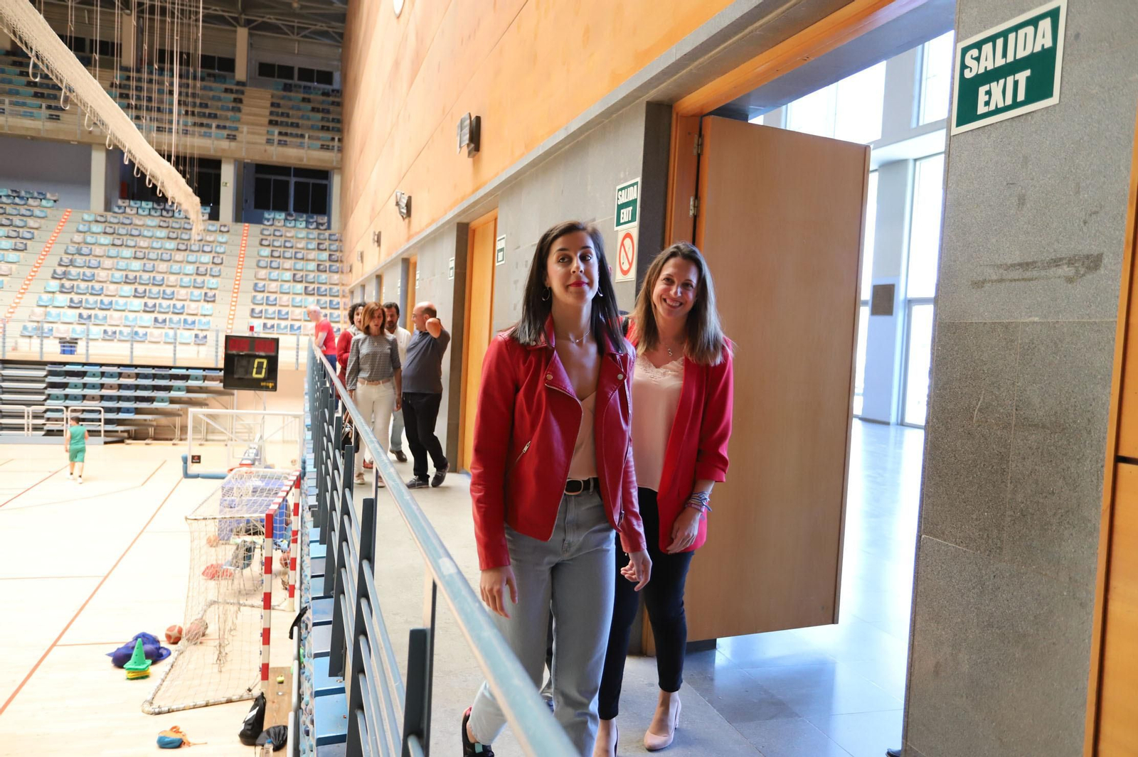 Imágenes de Carolina Marín en el Palacio de deportes, con la asociación Inclusivo, que ella misma Amadrina