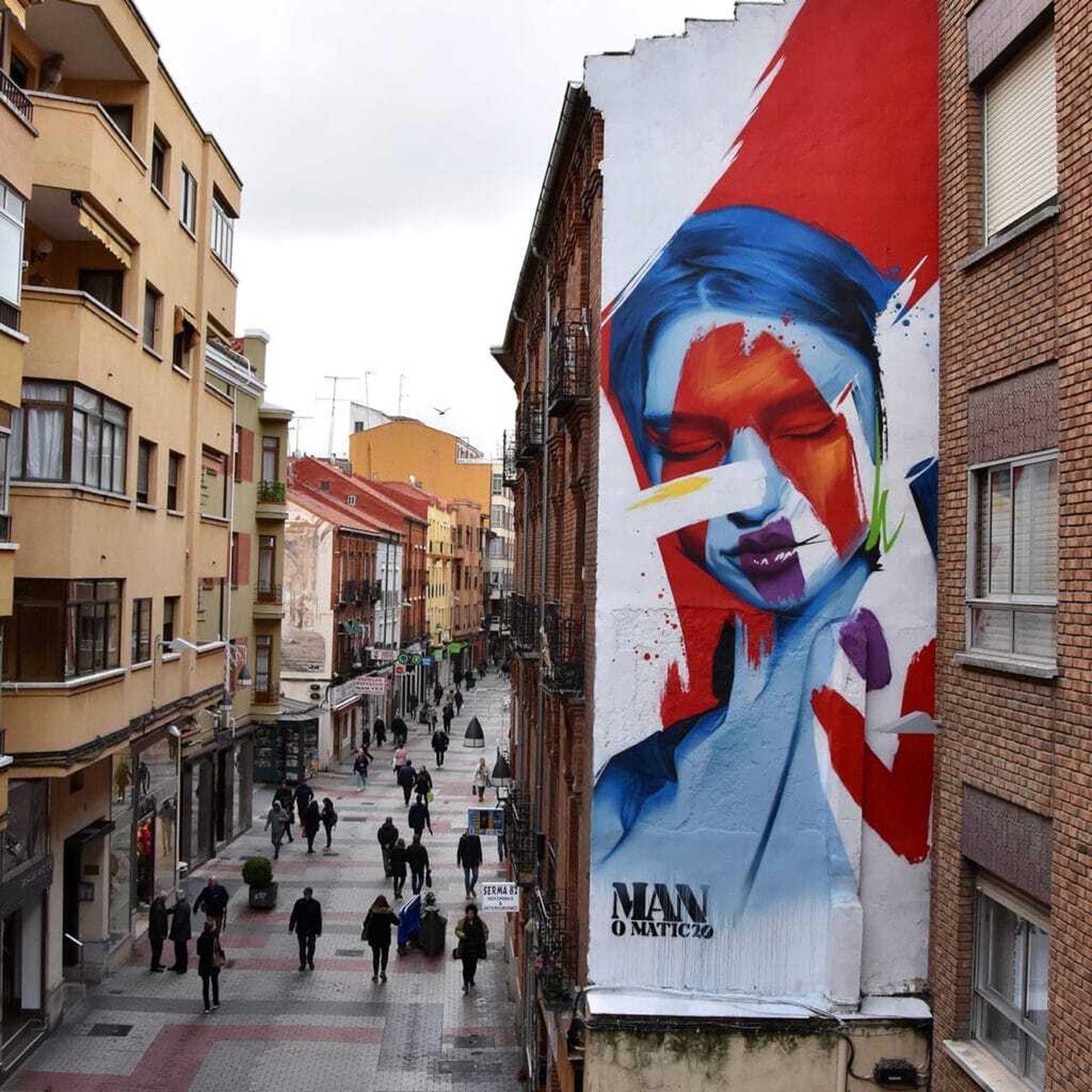 Vista del mural en las calles de Valladolid.