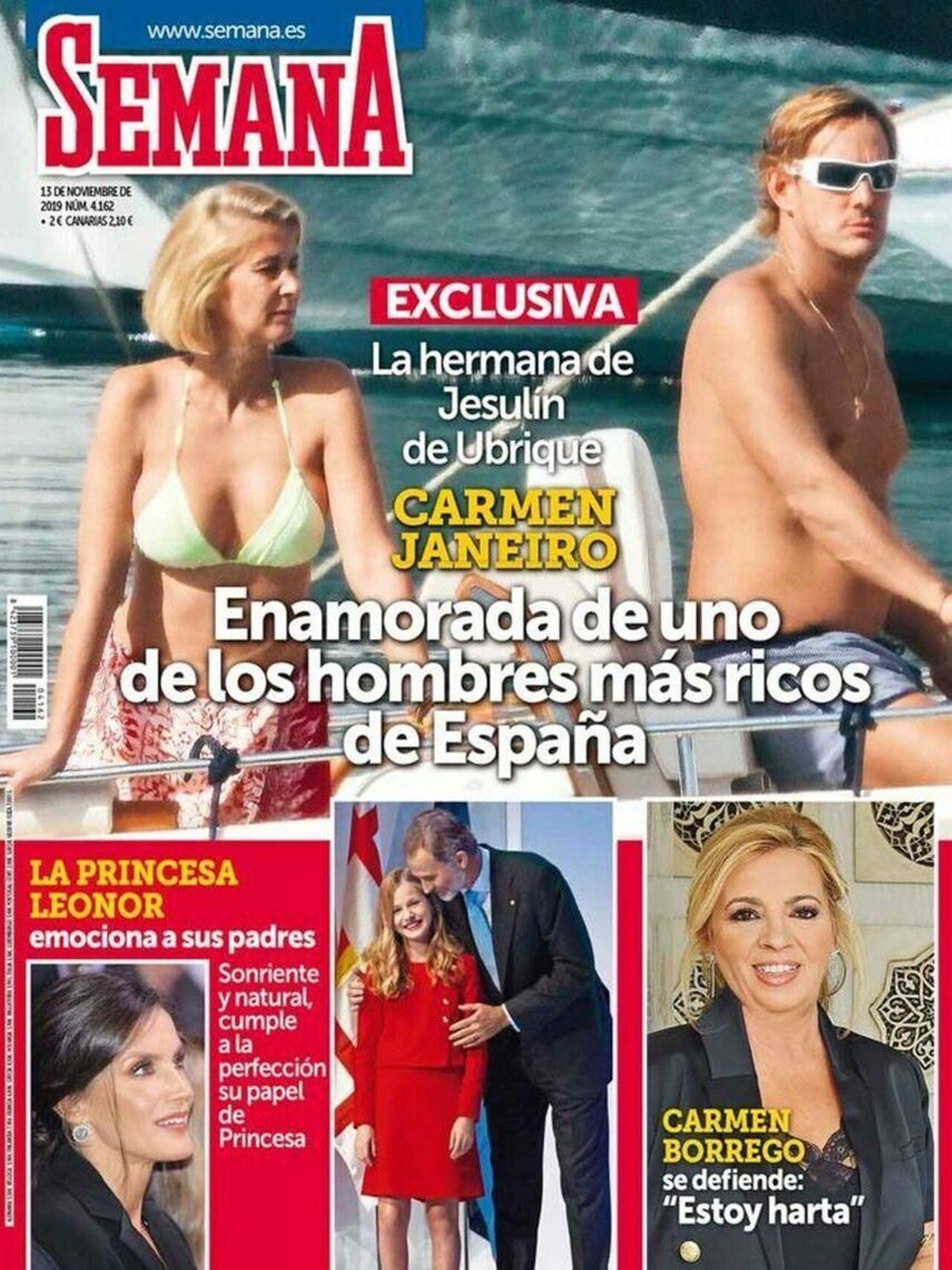 Portada de Semana que ha desvelado la relación de Carmen Janeiro con Luis Masavé.