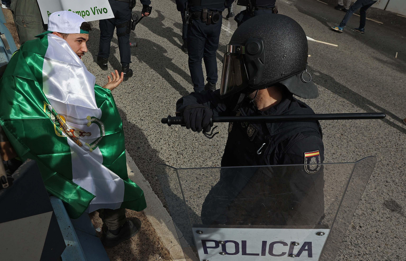 Imágenes de las protestas de los agricultores en Algeciras