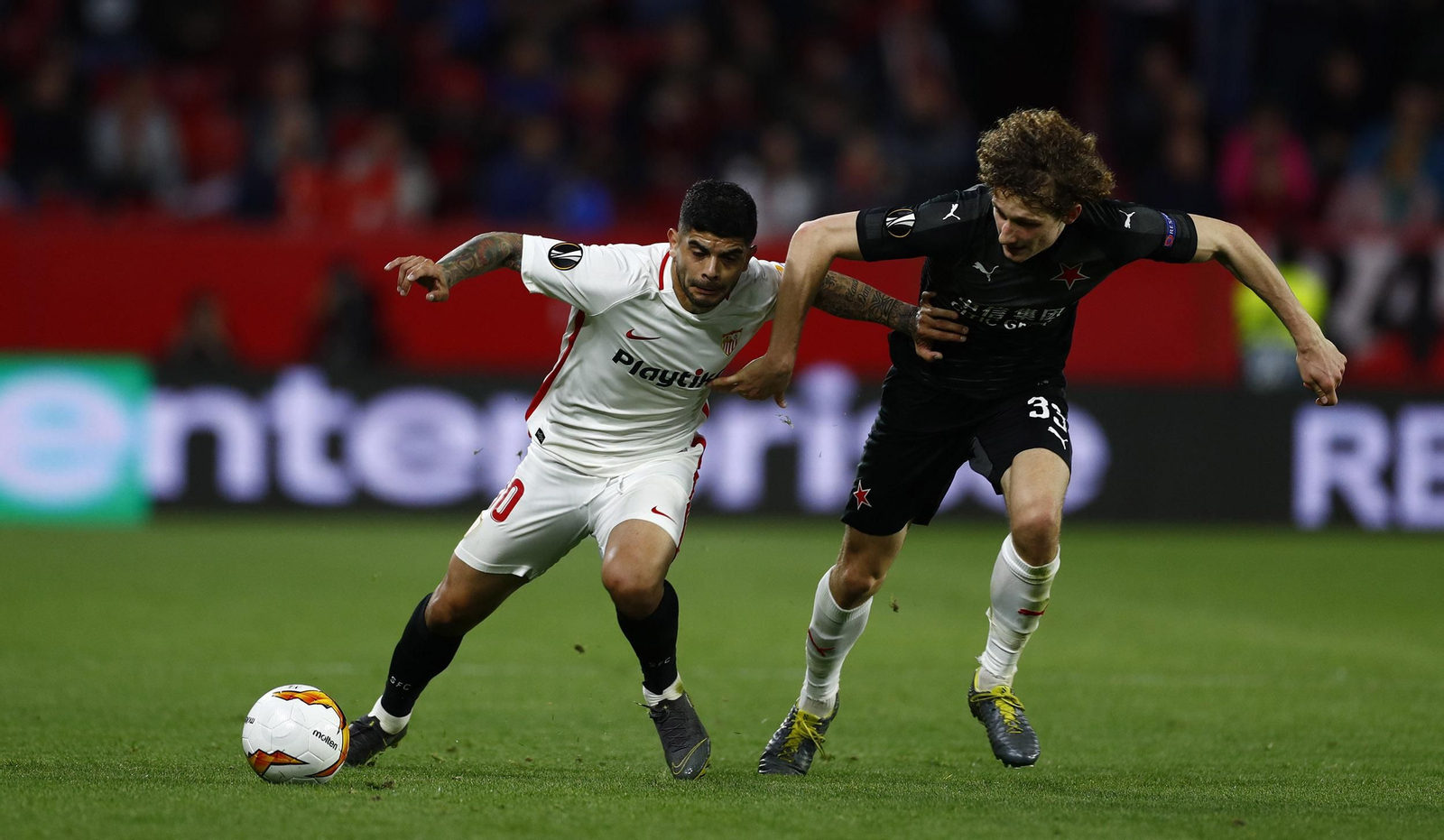 Las imágenes del Sevilla FC - Slavia de Praga