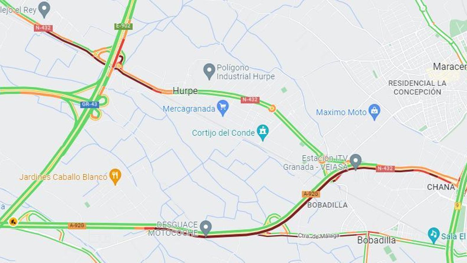 Así está el tráfico en la zona