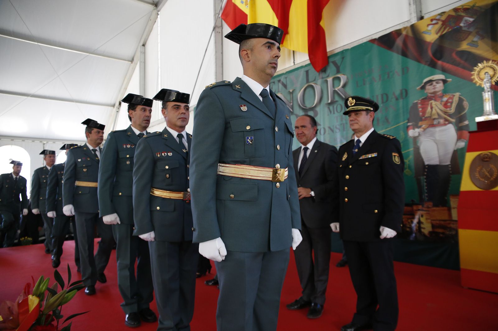 Imágenes del acto de celebración de la patrona de la Guardia Civil