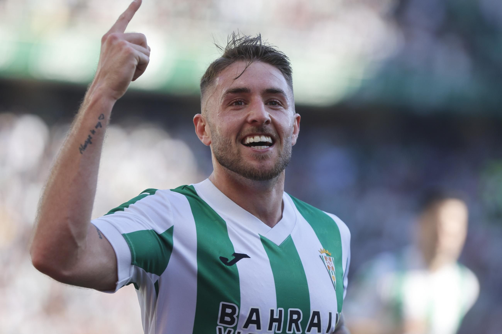 Antonio Casas celebra un gol con el Córdoba CF. Antonio Casas celebra un gol con el Córdoba CF.