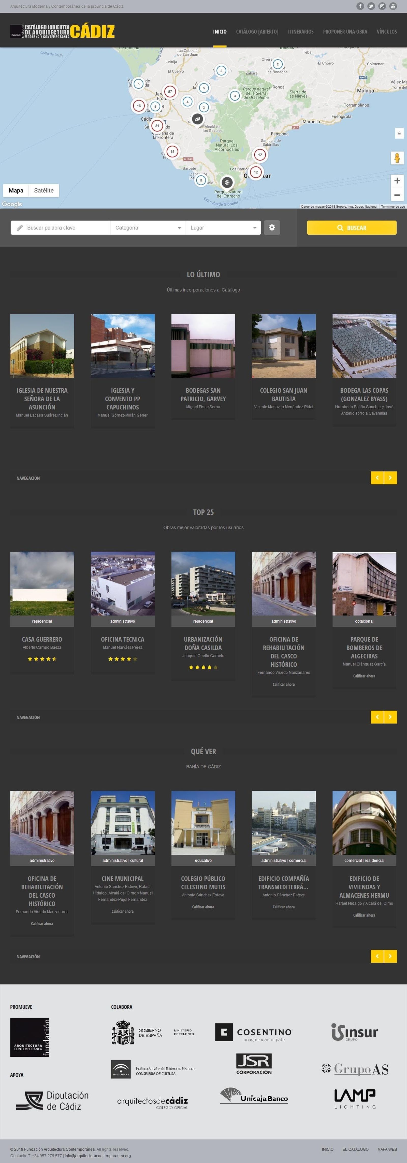 Captura de la página web.