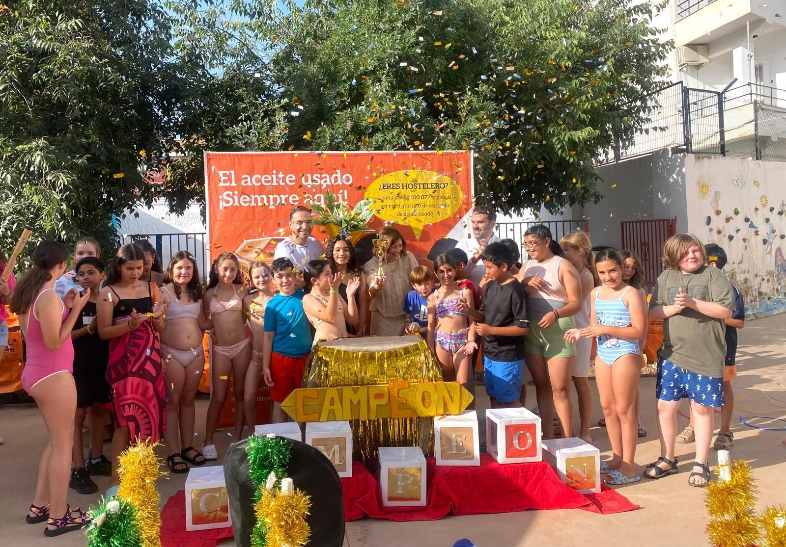 Entrega del premio en el colegio Andrés Segovia.