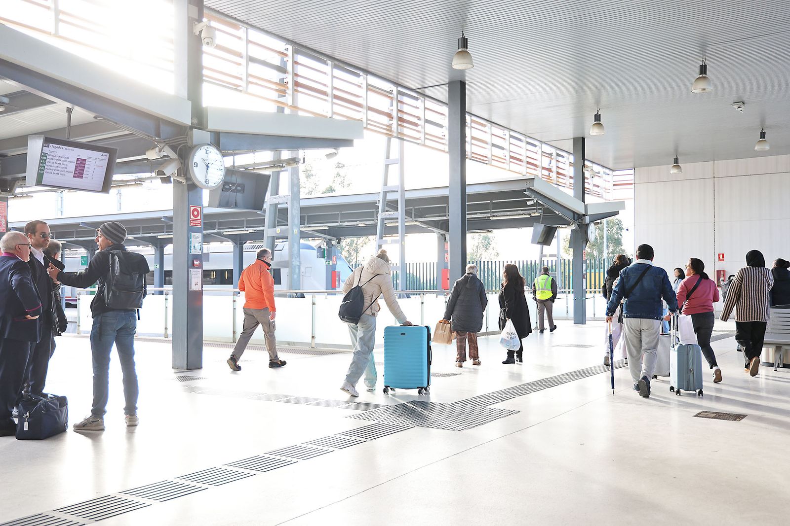 La estación de Huelva la mañana siguiente del trágico accidente