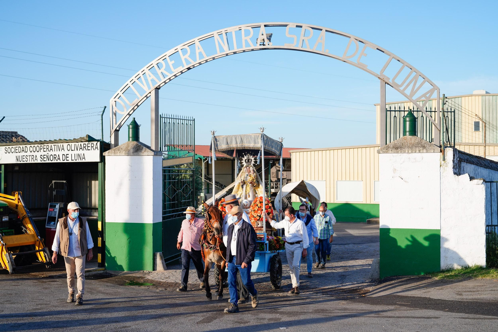 Las fotografías de la llegada de la Virgen de Luna a Villanueva de Córdoba