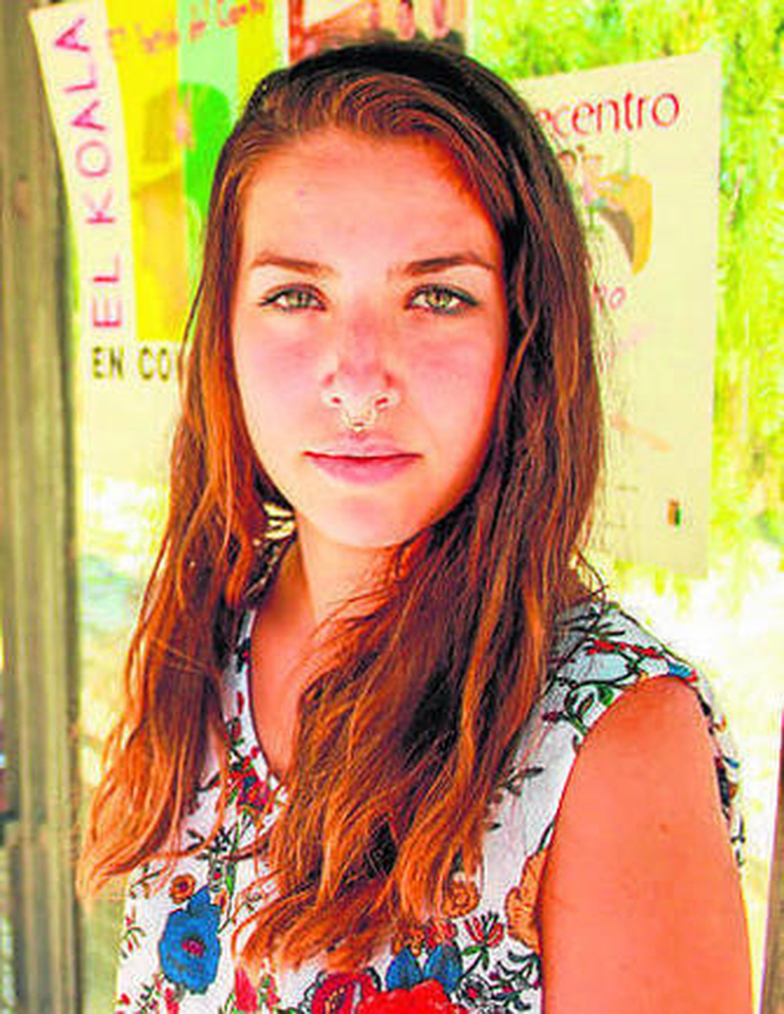 Marina Moreno en la parada.