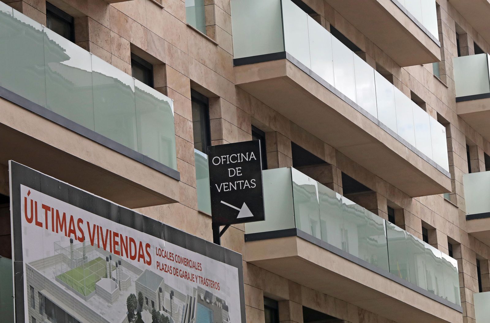 Promoción inmobiliaria de la calle Paúl, de las pocas promociones de vivienda nueva construidas en la ciudad en los últimos años.