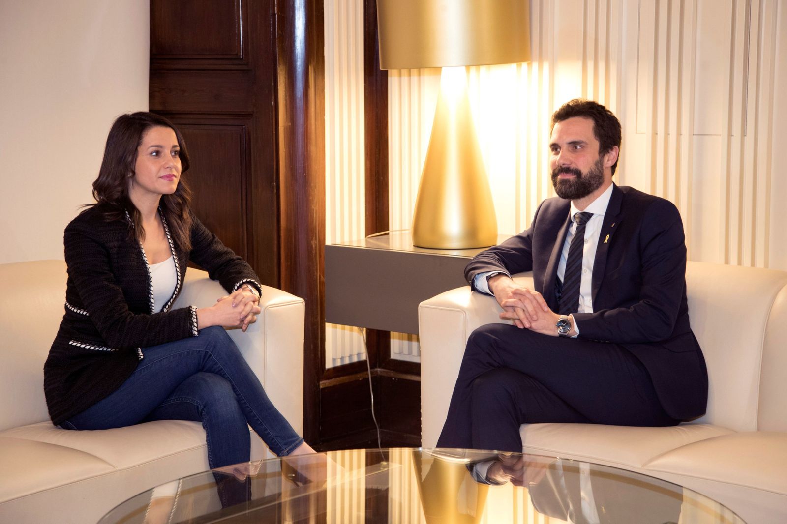 Torrent y Arrimadas, en la ronda de consultas.