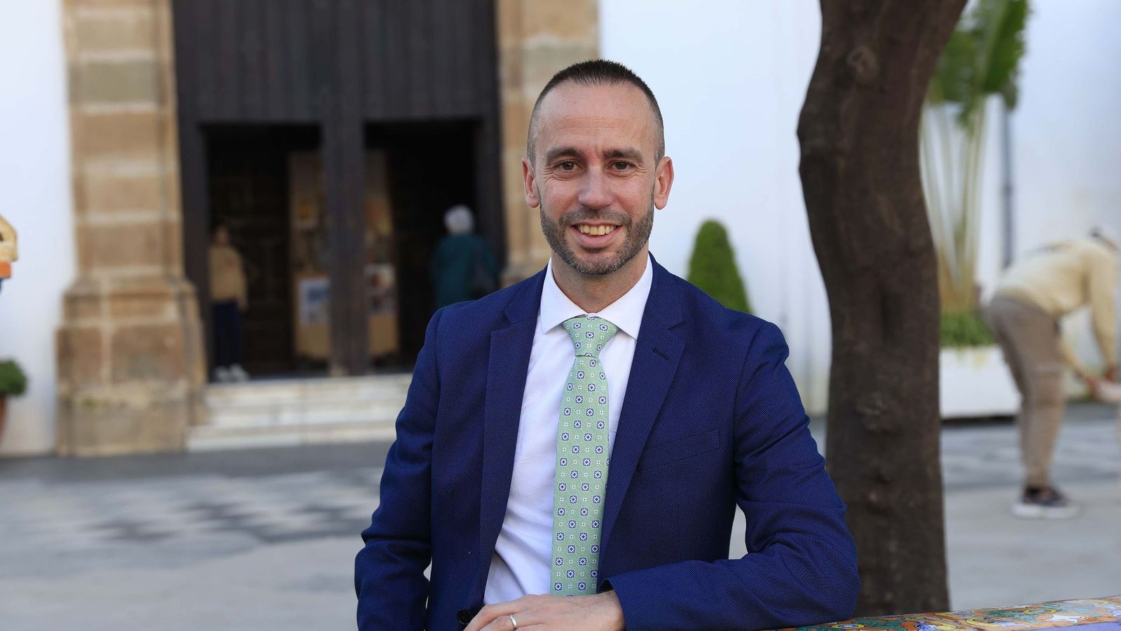 Nicolás Fernández Arjona, en la Plaza Alta.