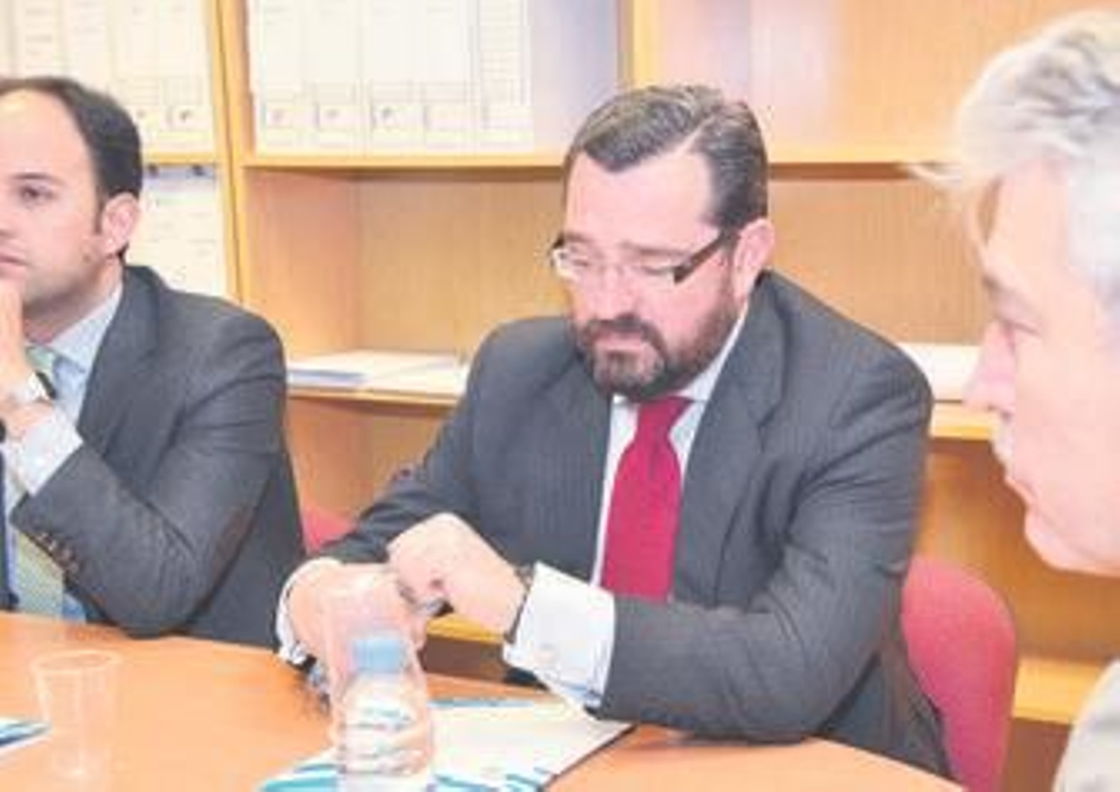 Francisco Javier López Ballesteros, en la reunión del consejo de administración del pasado viernes.