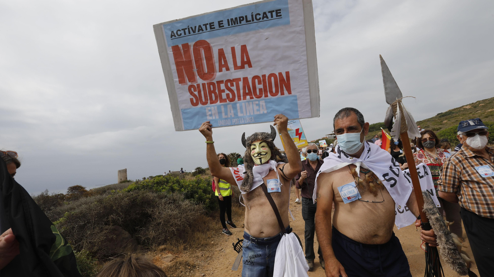 Las fotos de la manifestación contra la ubicación de la subestación eléctrica