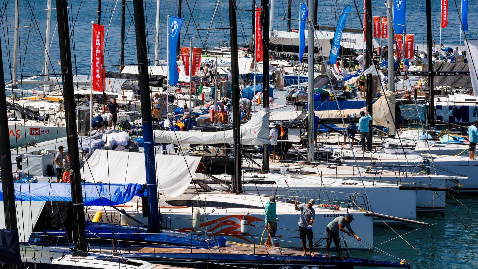 Las embarcaciones que participarán en la competición ya están listas.
