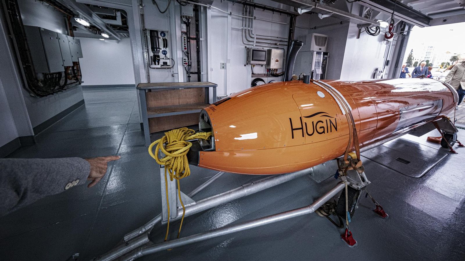 La Unidad Móvil Teledirigida Hugin, que puede recoger muestras y tiene autonomía para 24 horas. La Unidad Móvil Teledirigida Hugin, que puede recoger muestras y tiene autonomía para 24 horas.
