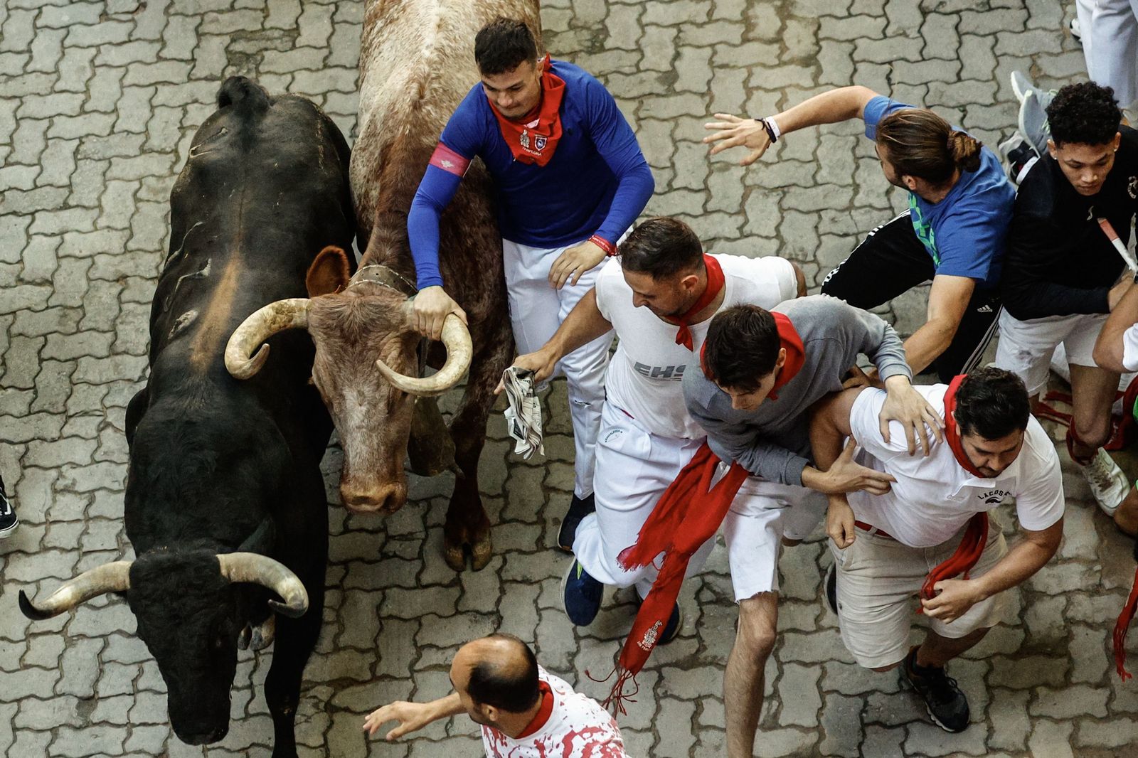 Cuarto encierro de los sanfermines con toros de Fuente Ymbro
