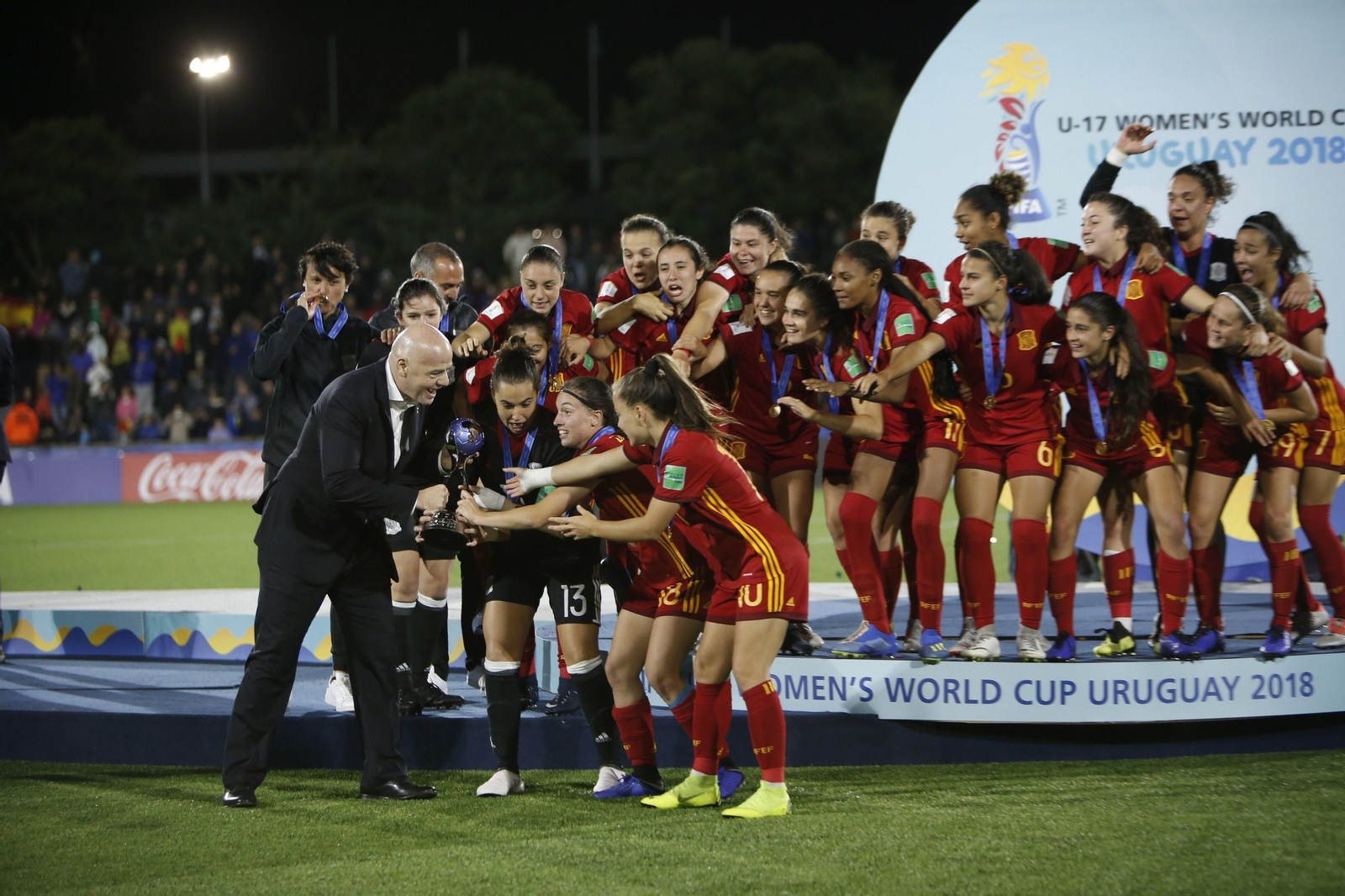 La celebración de las futbolistas  tras ganar el Mundial