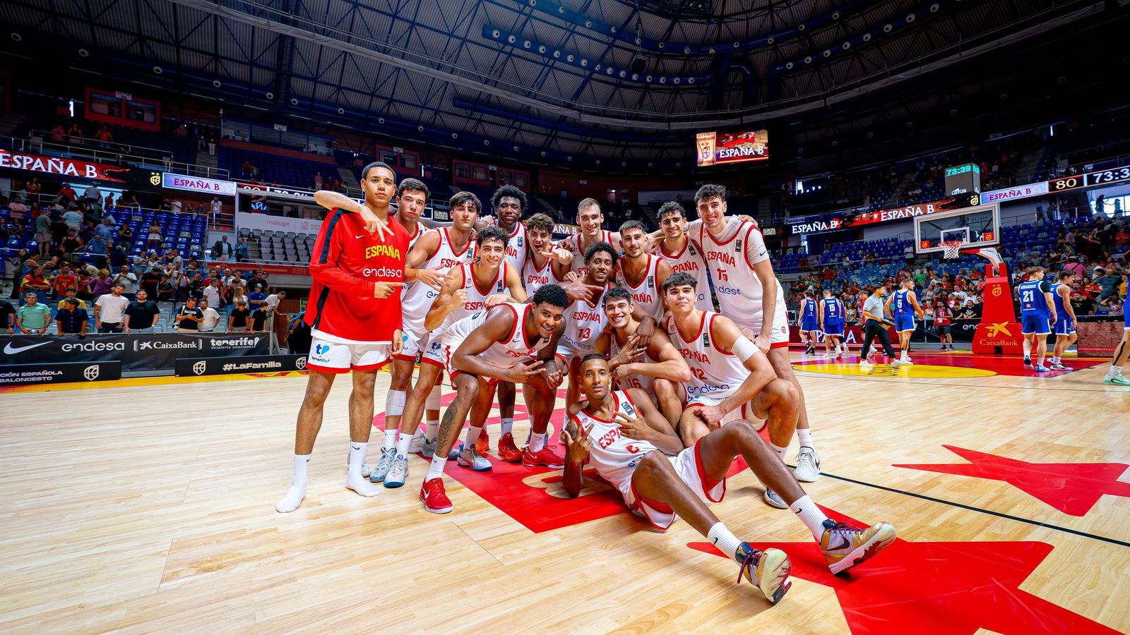 La Selección Española tras el encuentro