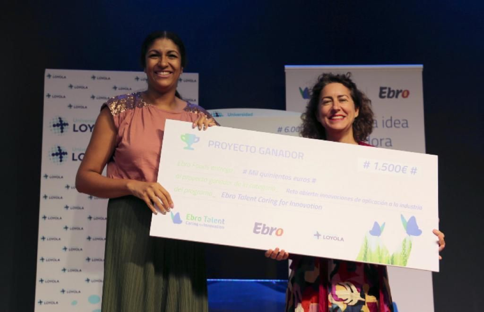 Alejandra Guerra, junto a Blanca Hernández, Presidenta de la Fundación Ebro Foods.