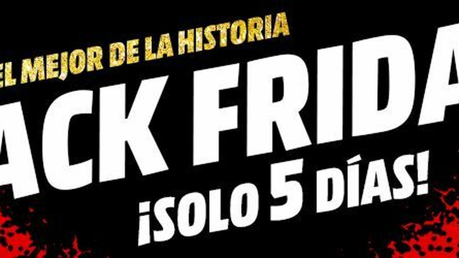 Publicidad de MediaMarkt por el Black Friday.