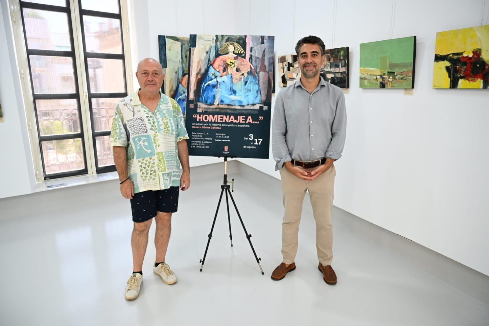 Genaro Gómez con Joaquín Pérez de la Blanca.