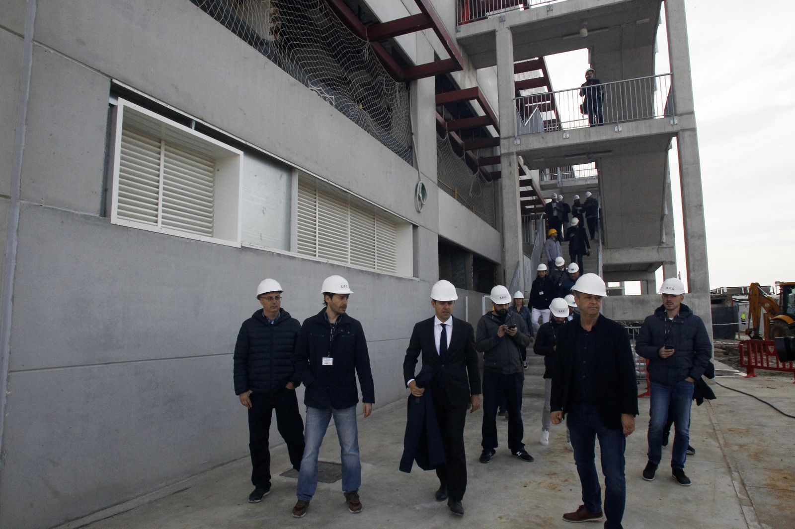 Las imágenes de la visita a las obras de la Ciudad Deportiva del Sevilla