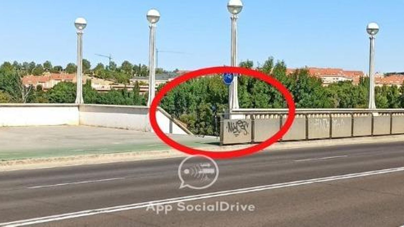 El nuevo radar en el Puente de la Universidad, en Salamanca.