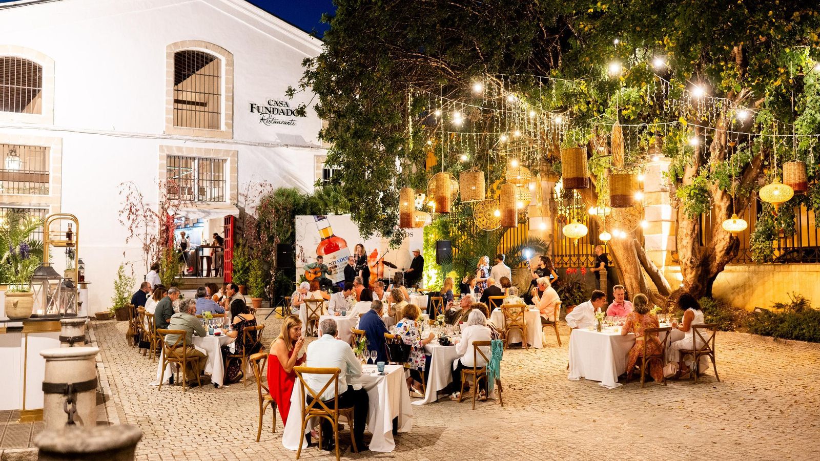 La terraza de la Casa Fundador, en Jerez. La terraza de la Casa Fundador, en Jerez.